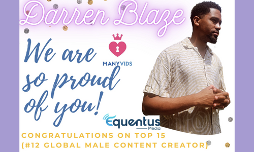 Darren Blaze Earns Spot in ManyVids' Top 15 Male Content Creators
