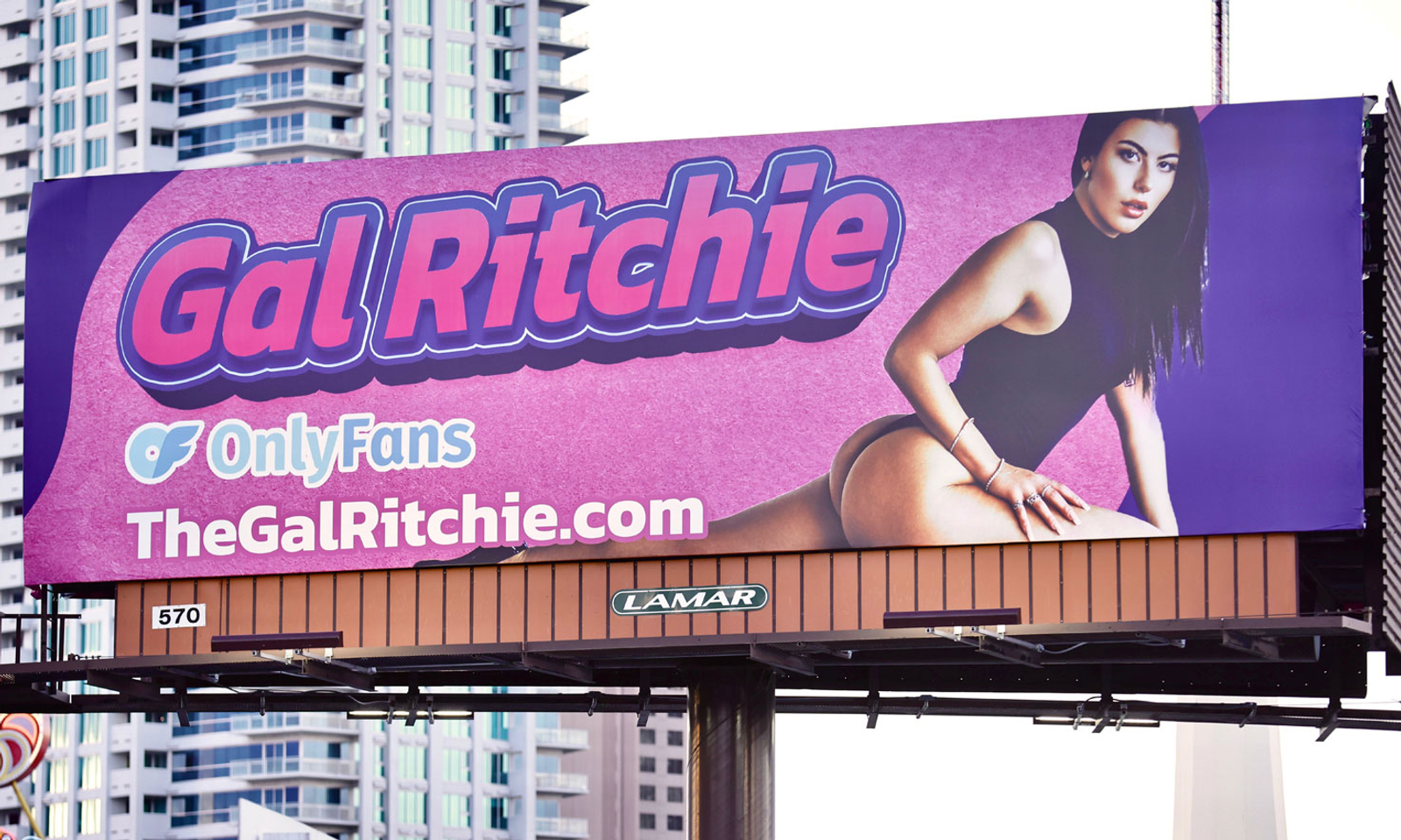 Gal Ritchie Looms Over Las Vegas on New Billboard
