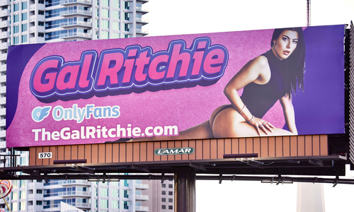 Gal Ritchie Looms Over Las Vegas on New Billboard