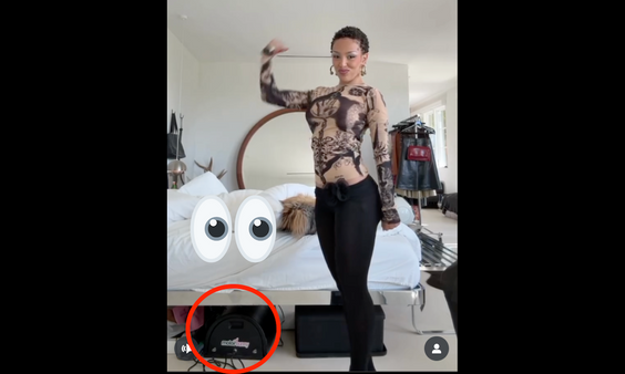 Doja Cat Pictured With Motorbunny Rideable Vibrator Under Bed