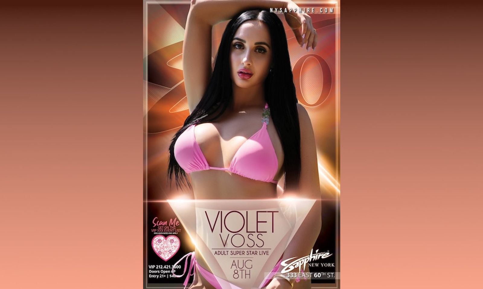 Violet Voss Set for First Feature at NYC’s Sapphire 60 on Friday