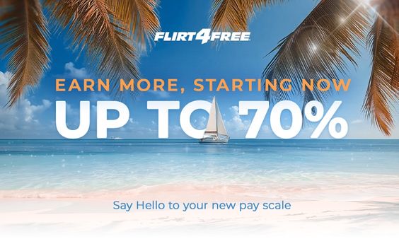 Flirt4Free Offers Up to 70% Payouts With Lifetime Locked Rates