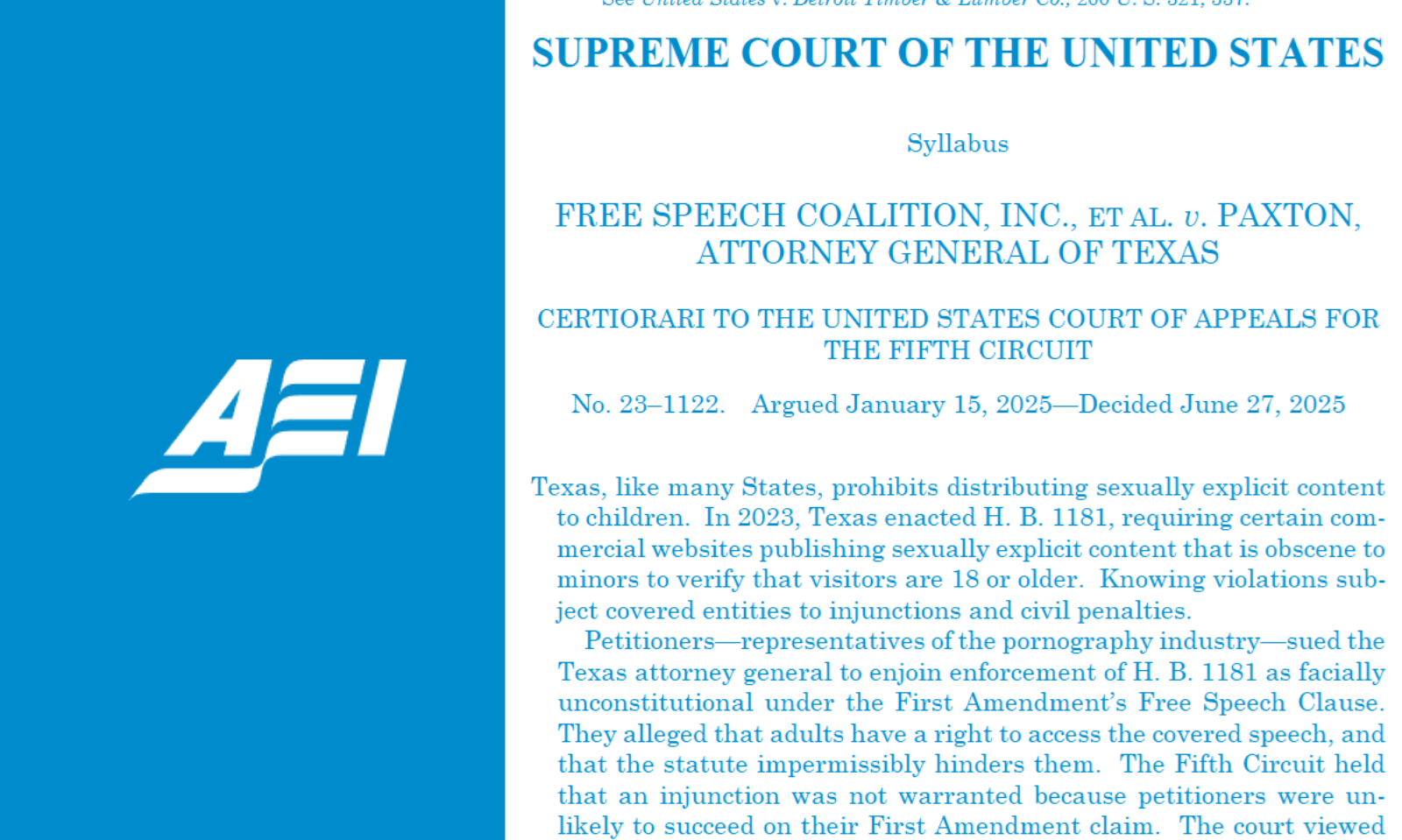 Conservative Think Tank Criticizes SCOTUS Over Age Verification