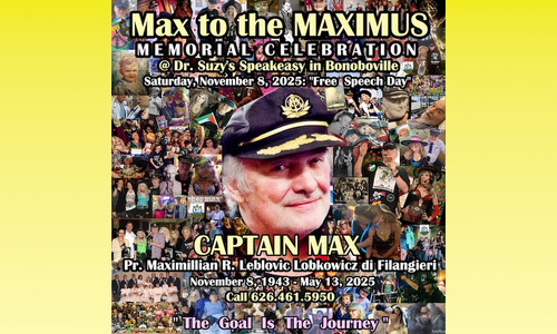 Susan Block’s Bonoboville to Host ‘Max to the Maximus’ Memorial