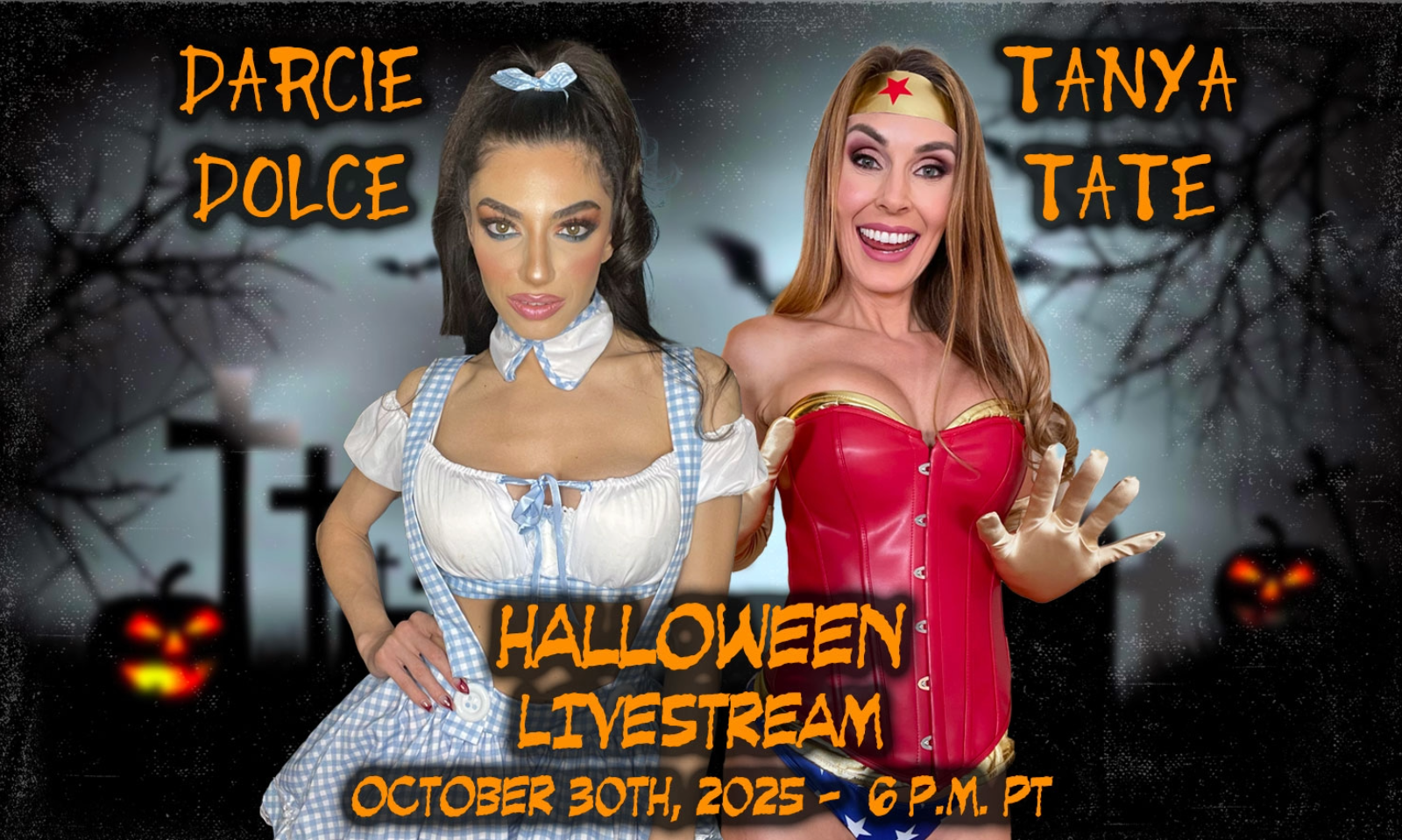 Tanya Tate, Darcie Dolce to Host Halloween Live Stream on Oct. 30