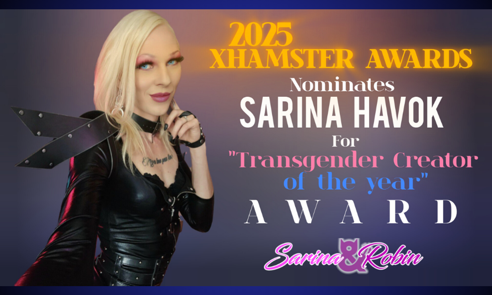 Sarina Havok Nominated for xHamster's Trans Creator of the Year