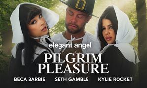 Kylie Rocket & Beca Barbie Play Pilgrims for Elegant Angel