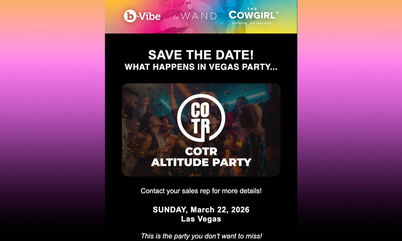 COTR Reveals Las Vegas Party Plans, Teases Brand Addition