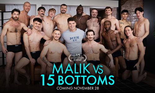 Men.com Unveils 'Malik vs. 15 Bottoms'
