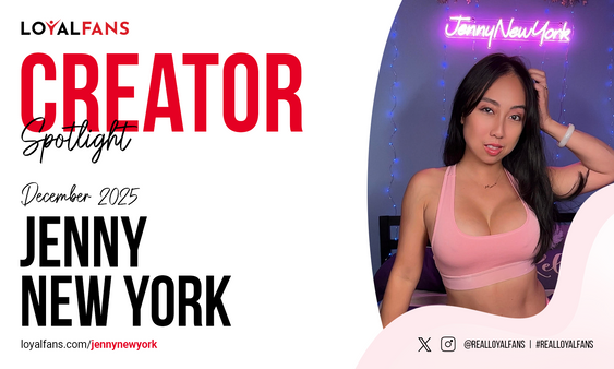 Jenny New York Named LoyalFans’ Featured Creator for December