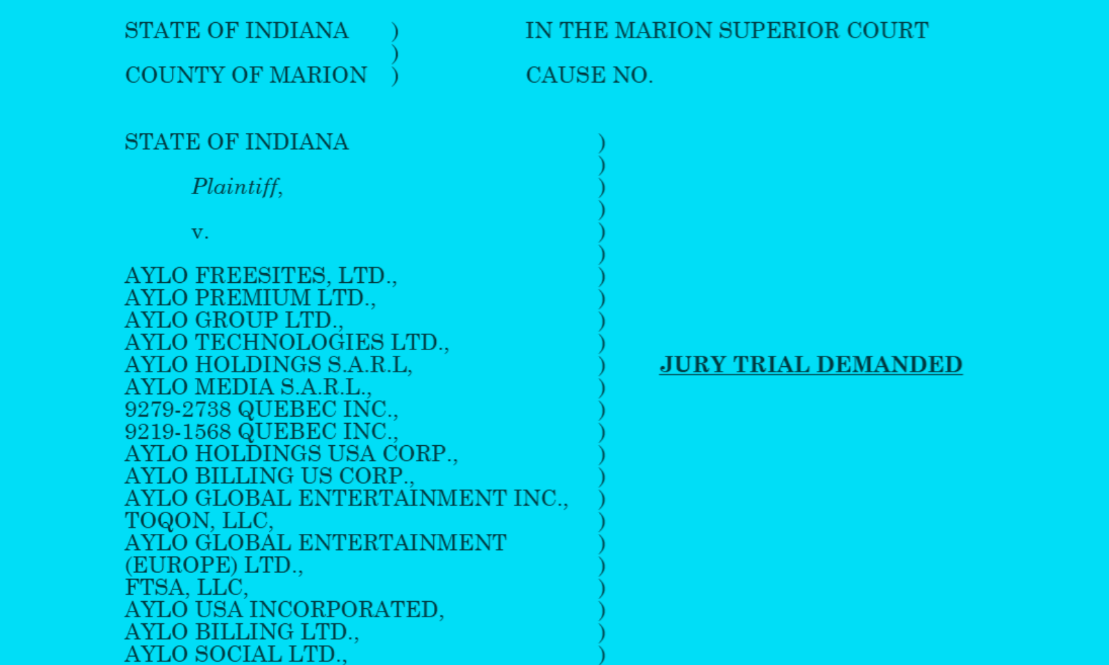 Indiana Sues Aylo for Violating AV Law by Not Blocking VPN Use