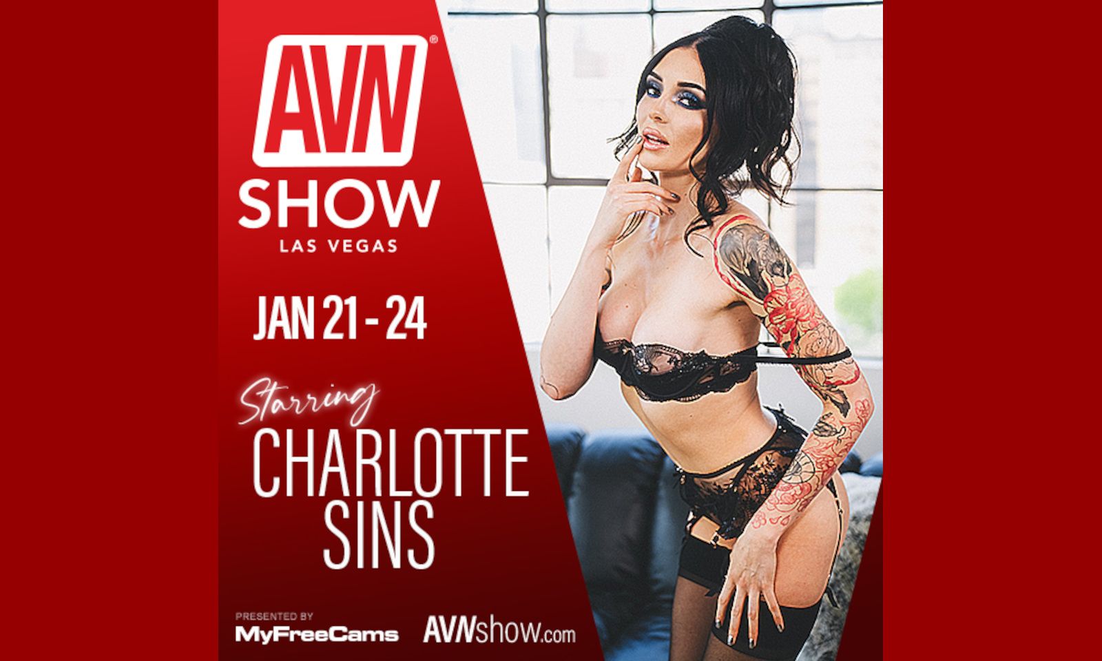 Charlotte Sins Set to Appear at 2026 AVN Expo