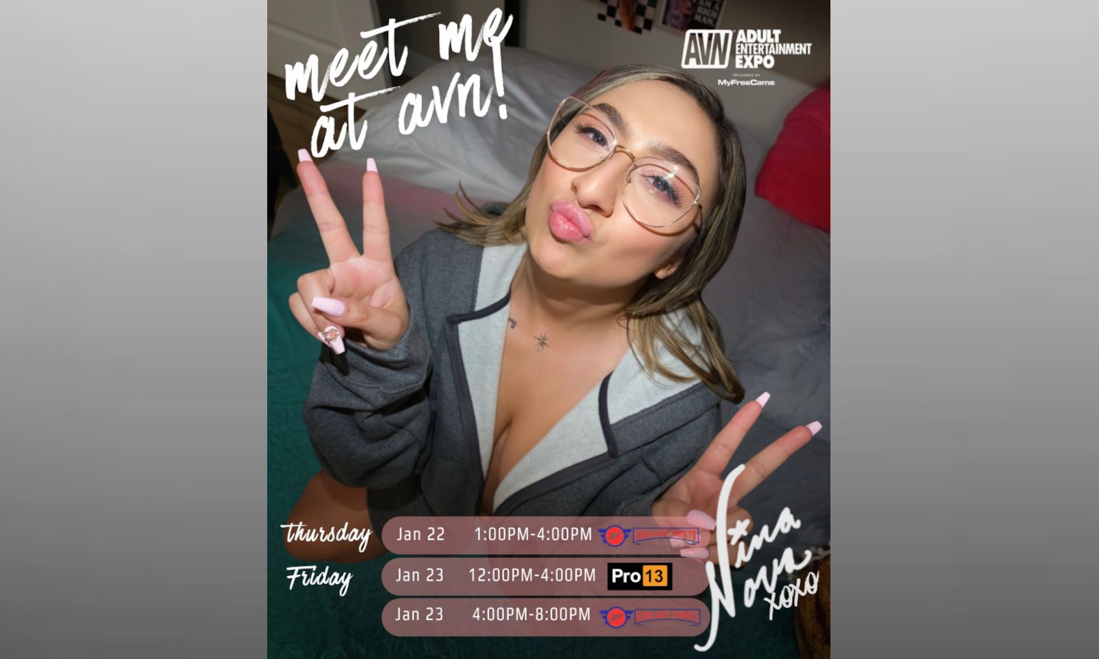 Nina Nova Promotes New YouTube Series at 2026 AVN Expo