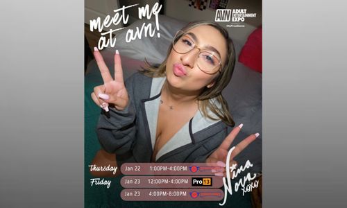 Nina Nova Promotes New YouTube Series at 2026 AVN Expo