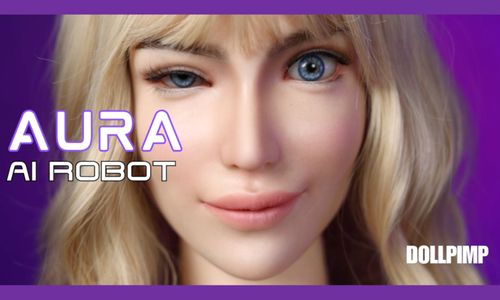 DollPimp Introduces Jiggly Joy's  'Aura' AI Robot Head