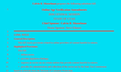 Utah Advances Porn Tax Bill With Added VPN Prohibition