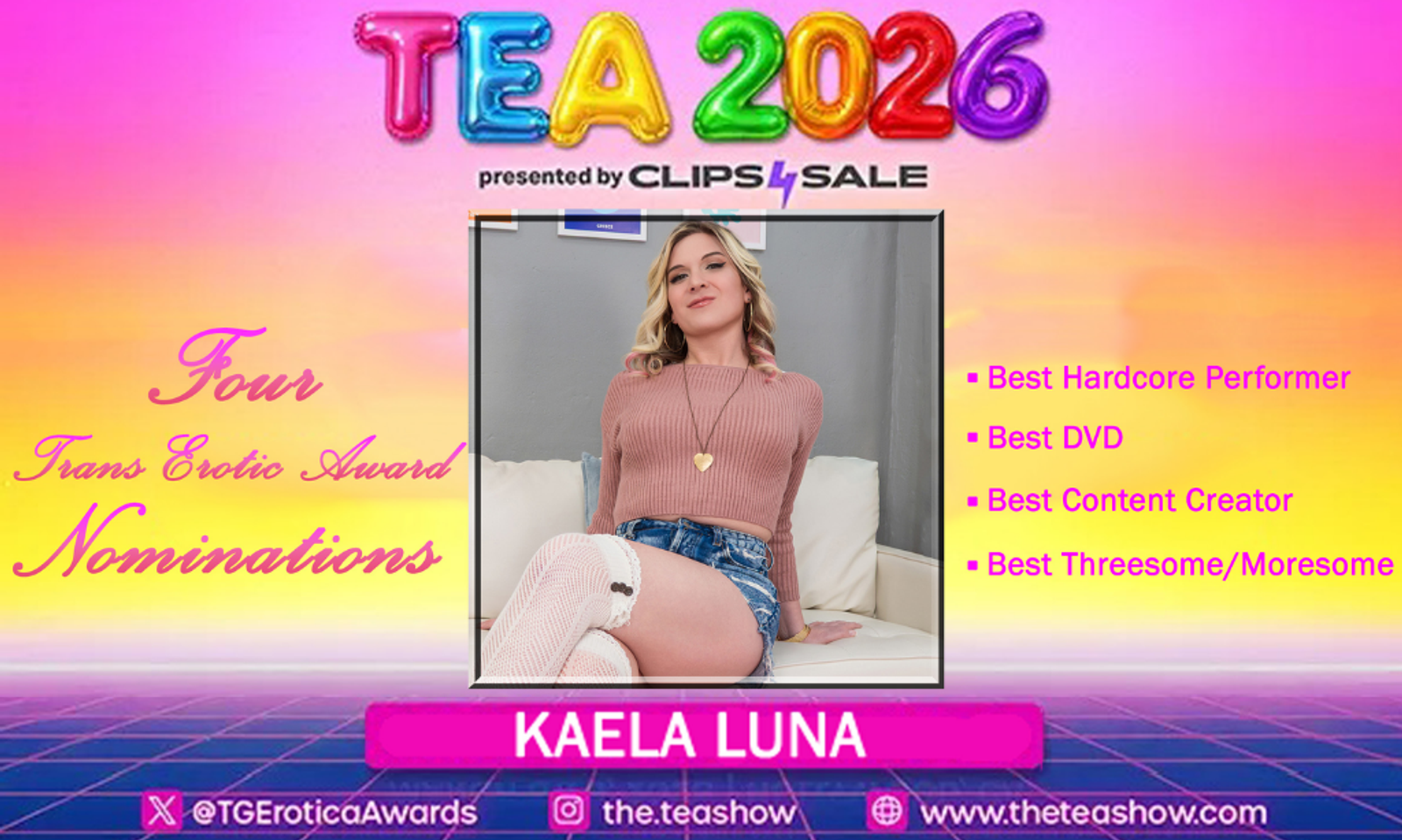 Kaela Luna Receives Multiple Nominations at 2026 TEAs