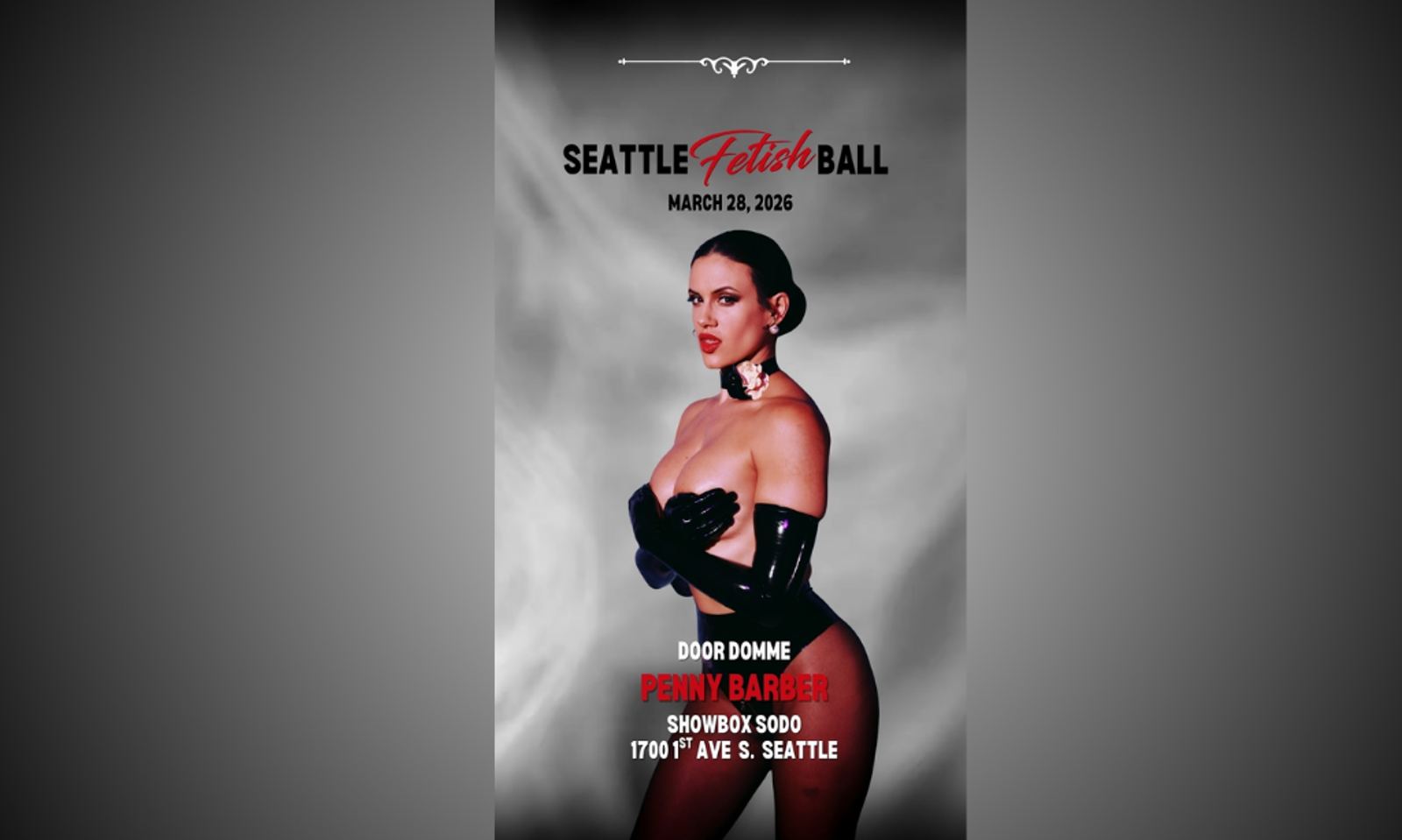 Penny Barber Serves as Door Domme at Seattle Fetish Ball