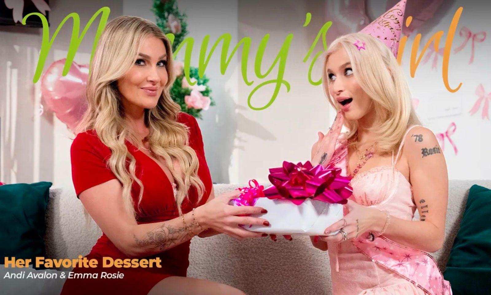 Andi Avalon Serves Emma Rosie Dessert at Girlsway