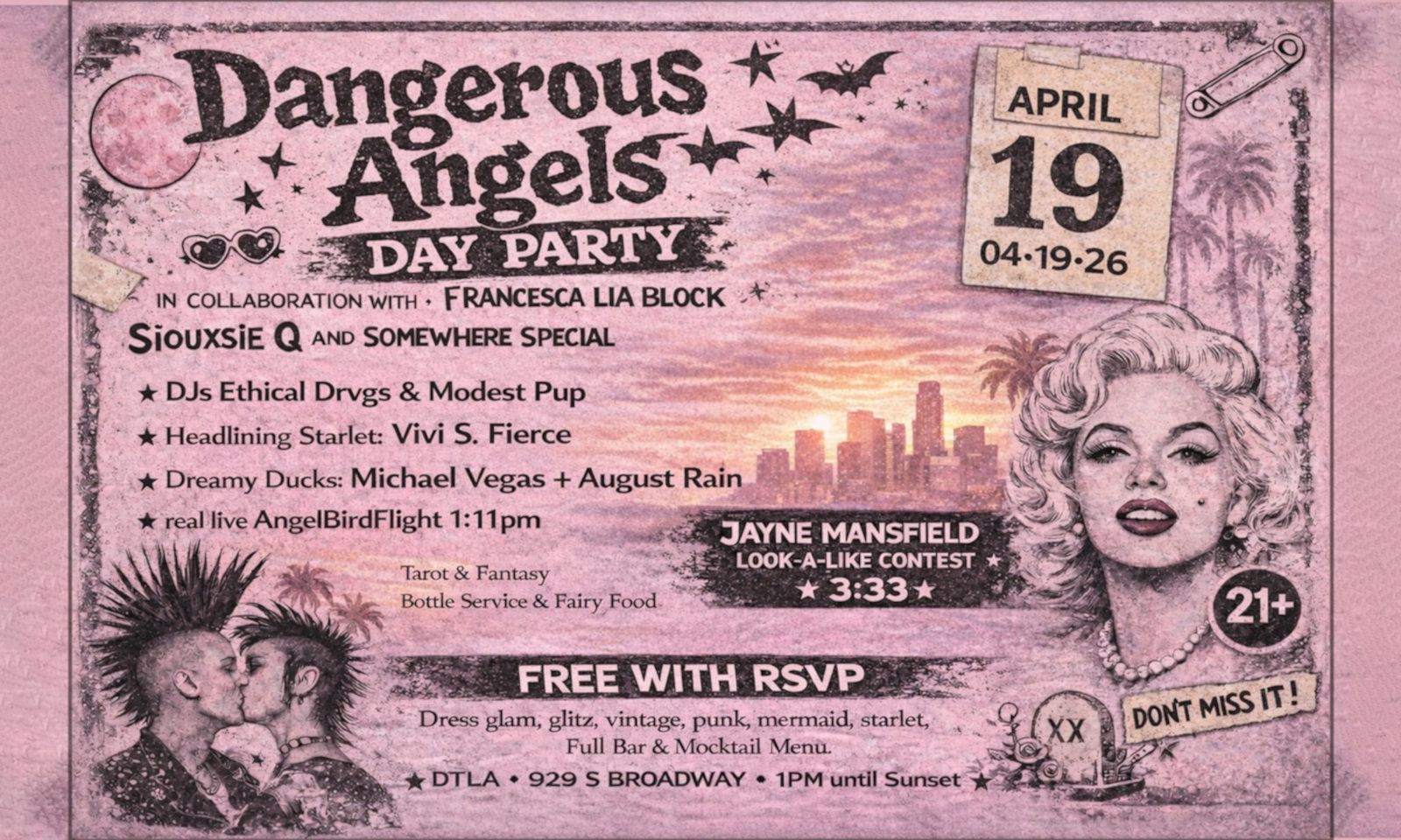 Siouxsie Q to Host 'Dangerous Angels' Party on April 19