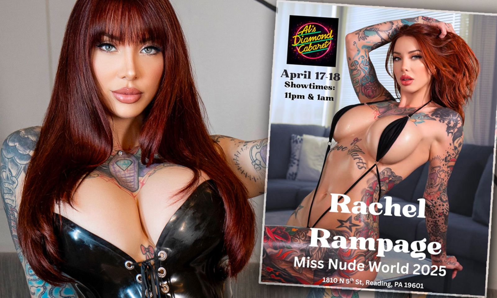 Rachel Rampage to Headline Al’s Diamond Cabaret in Pennsylvania