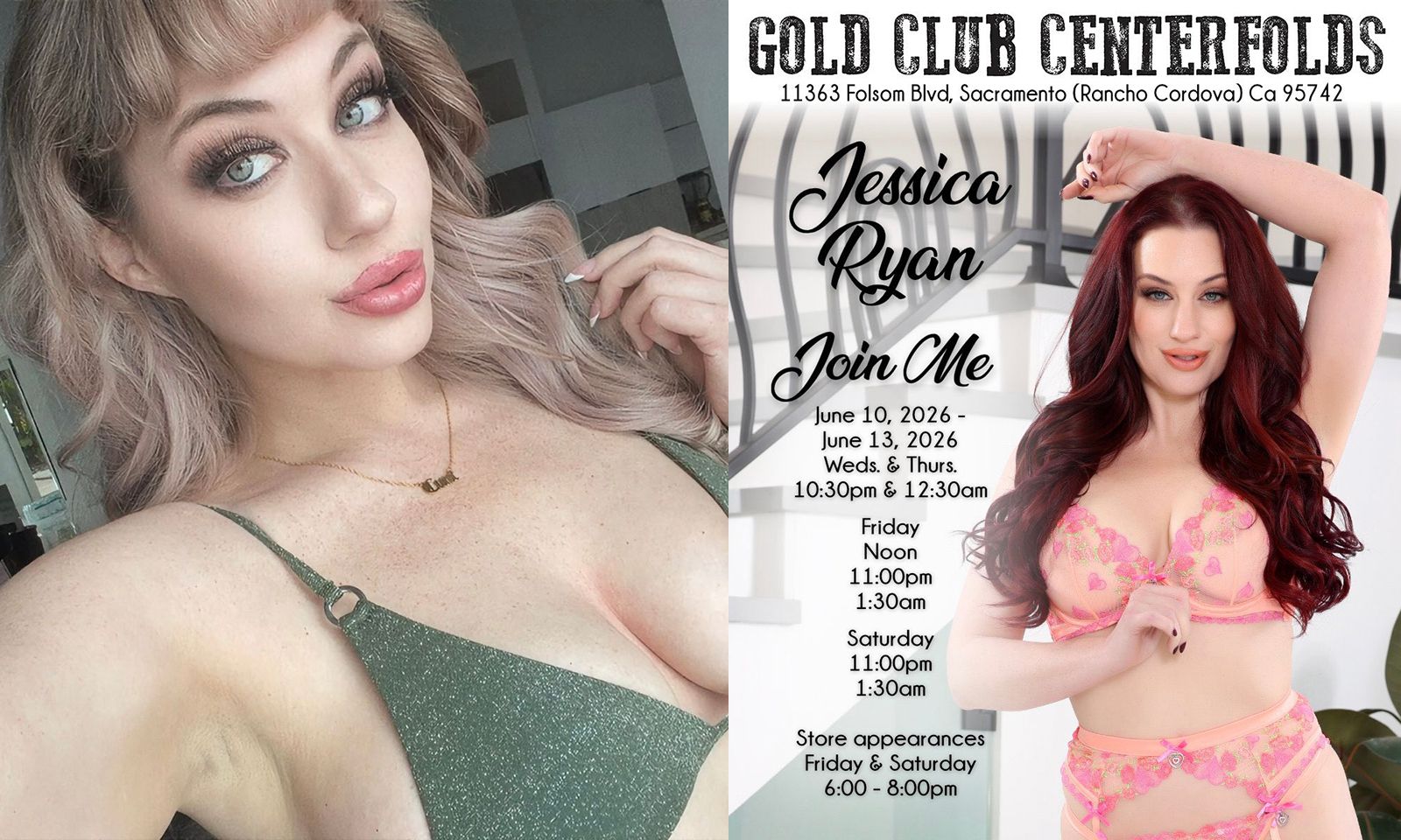 Jessica Ryan Headlines Sacramento’s Gold Club Centerfolds