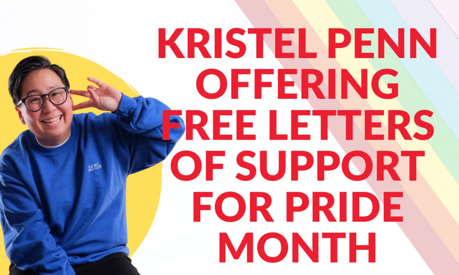 Kristel Penn Offers Free Letters of Support to LGBTQ Individuals