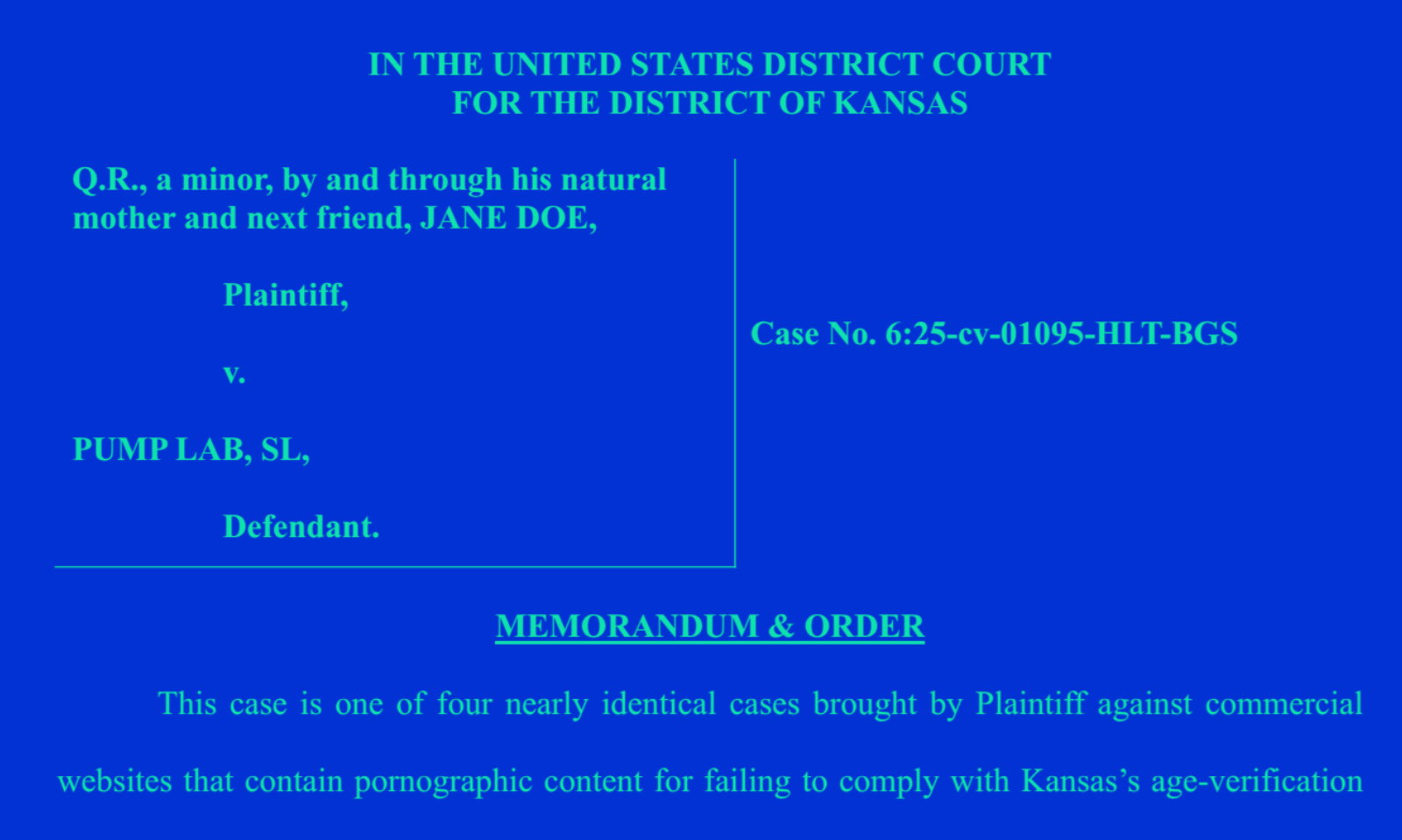 Federal Court Dismisses NCOSE AV Lawsuit Filed in Kansas