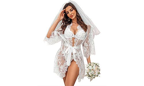 Lace Kimono Robe Set