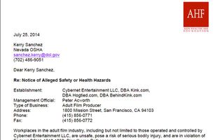 AFH Letter to Nevada OSHA