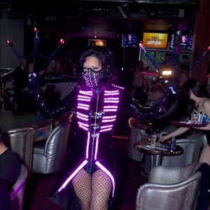 Mary Carey, Nikki Benz & Rubberdoll at Hustler Club - Image 313242