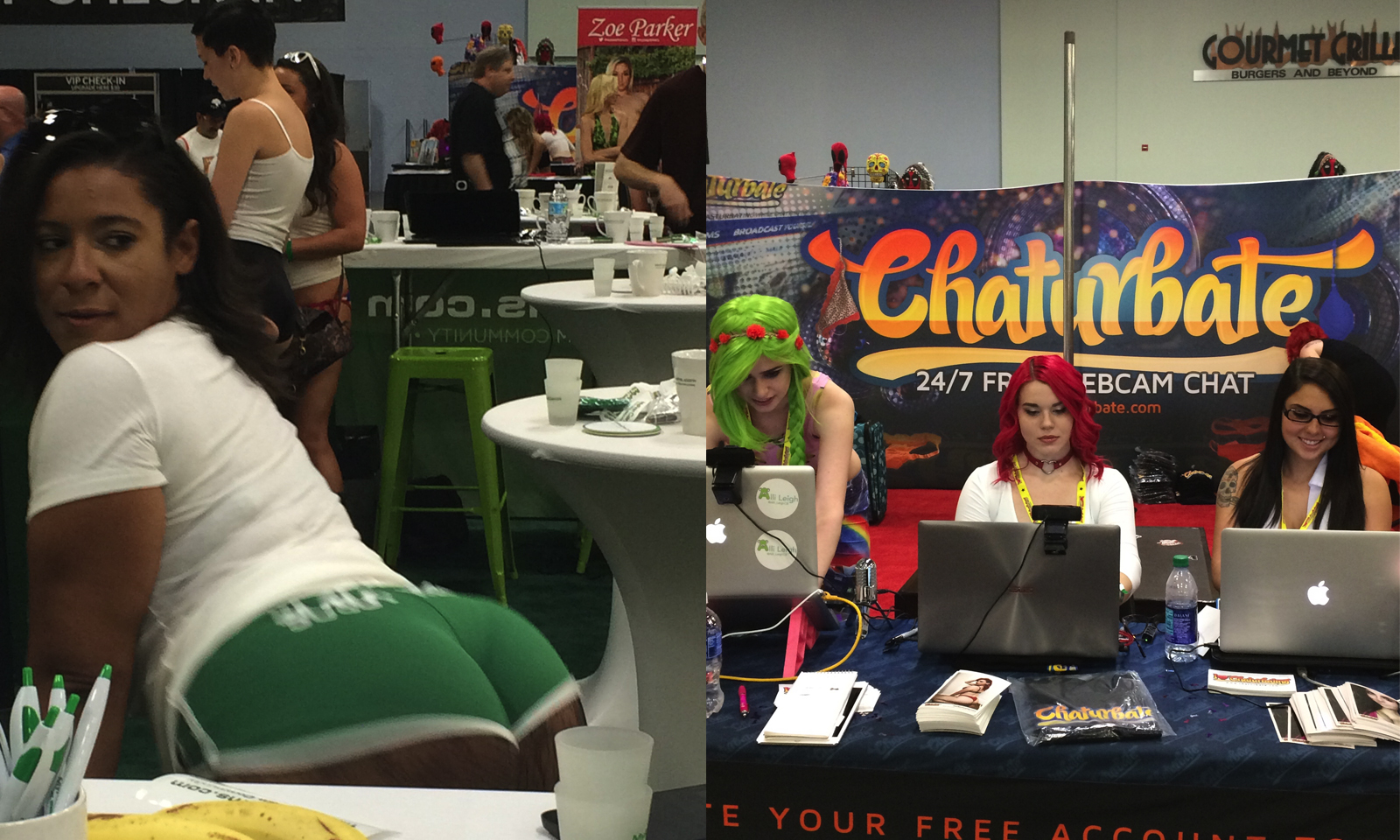 A model in a camming studio, succeeding