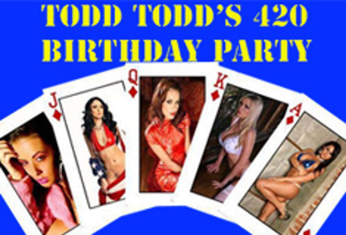 Adult Stars to Host Todd Todd's Birthday Party Sunday