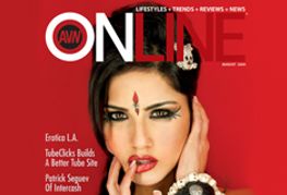 Sunny Leone is AVN Online's August Cover Girl, Signs at Internext