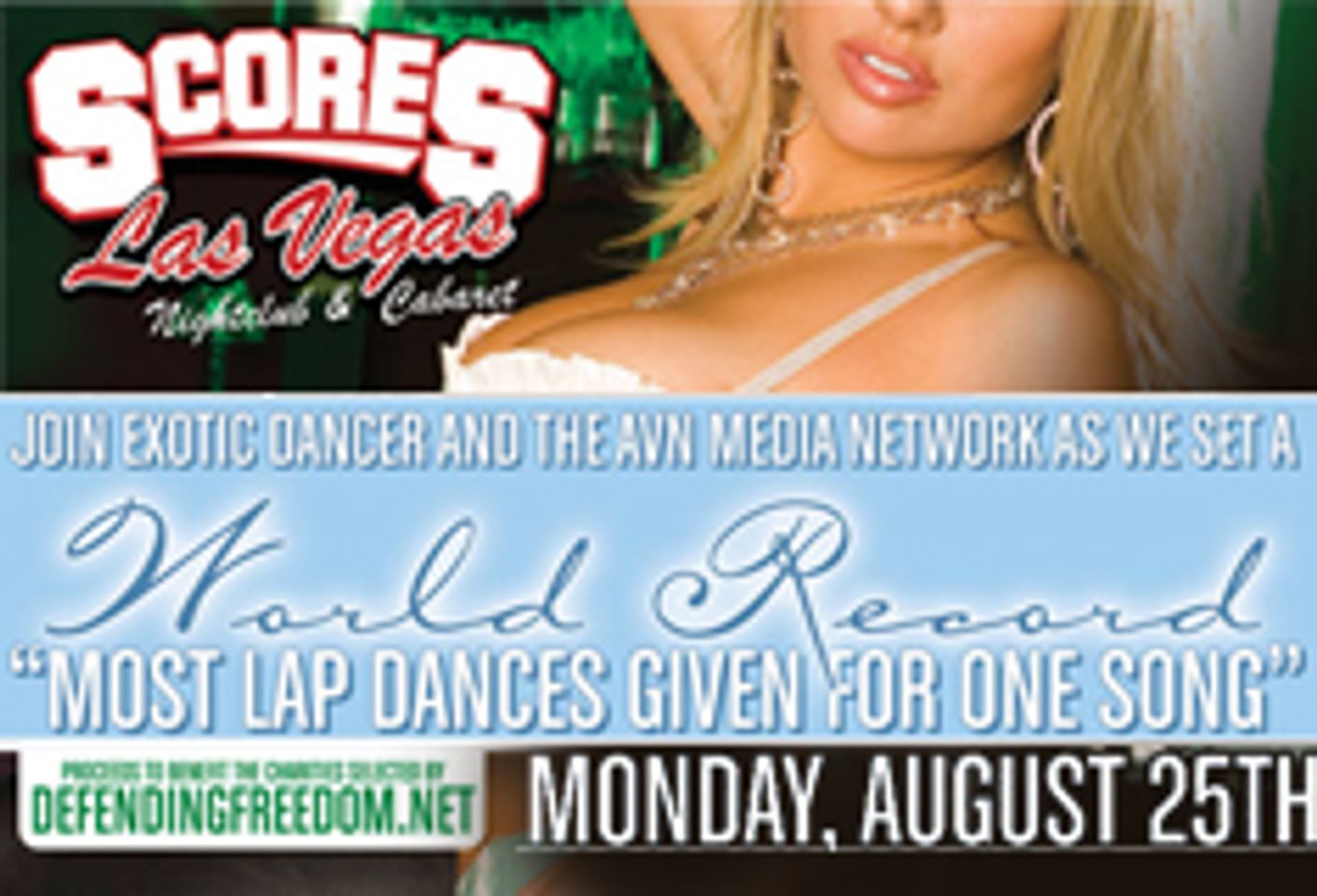 Scores Las Vegas to Set World Record for Lap Dances