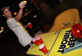 Arrow Seeks Player for Deep Throat Beer Pong Team