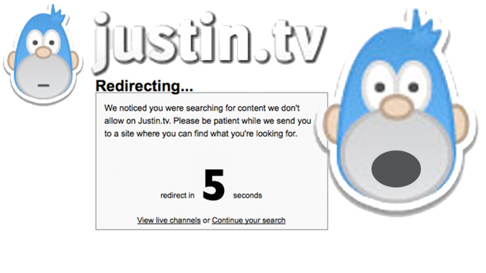 Justin.tv Redirecting to IMLive.com