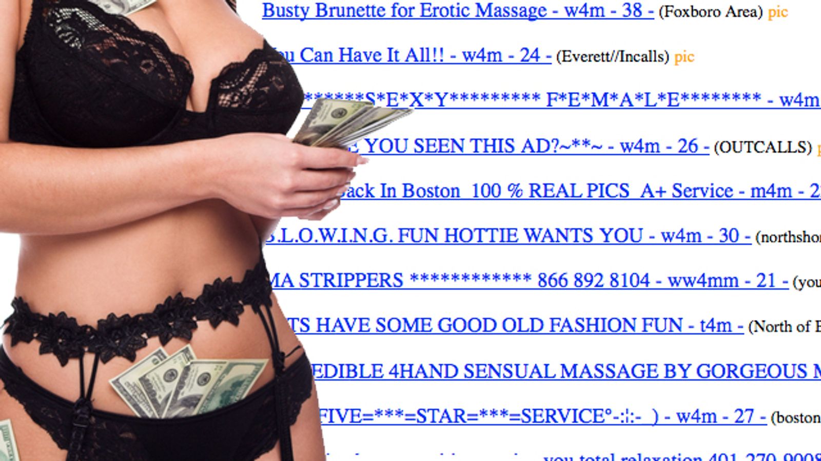 Craigslist Will Keep 'Erotic Services'