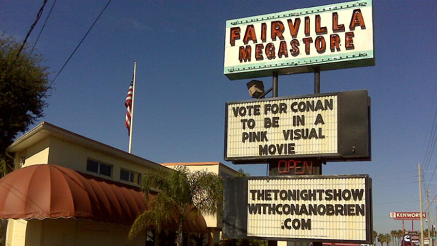 Fairvilla Megastore Urges Voters to Put Conan in Porn