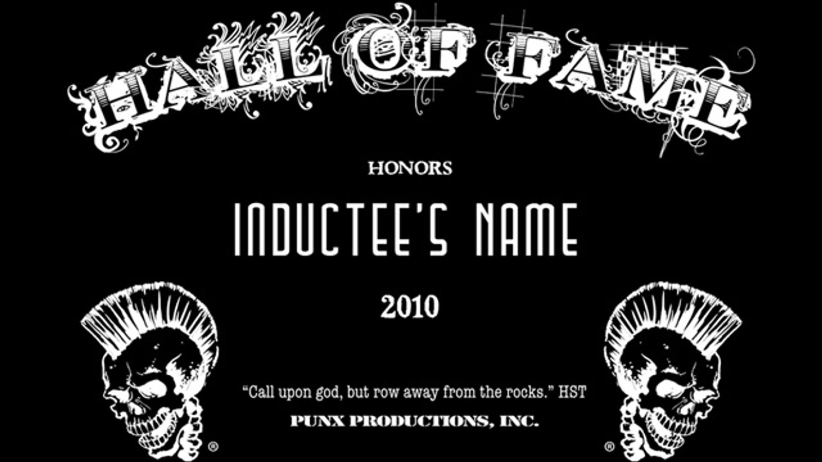 Rob Rotten Creates Punx Productions Hall of Fame