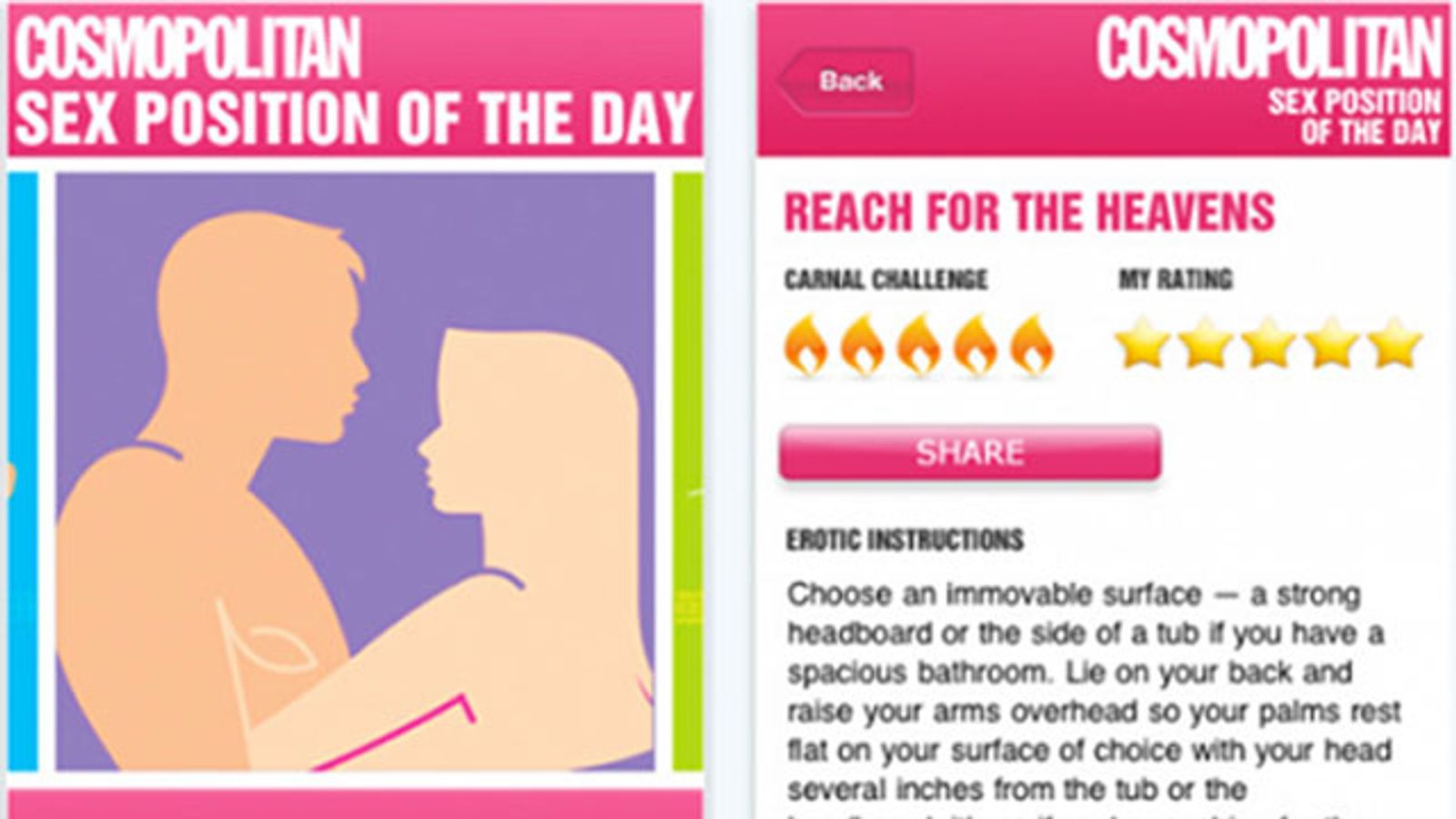 Cosmo Launches Daily Sex Position Android App