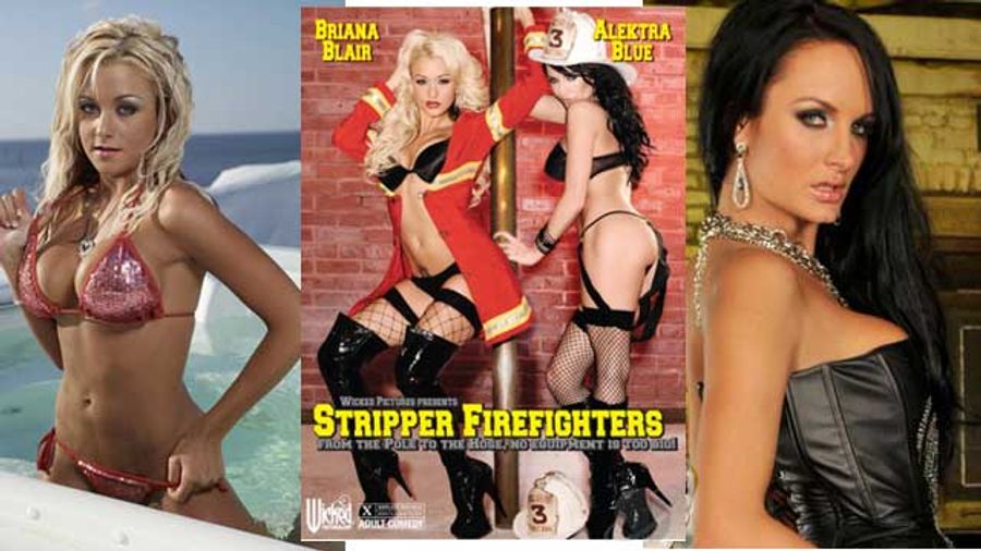 Alektra Blue & Briana Blair Burn For You in 'Stripper Firefighters'
