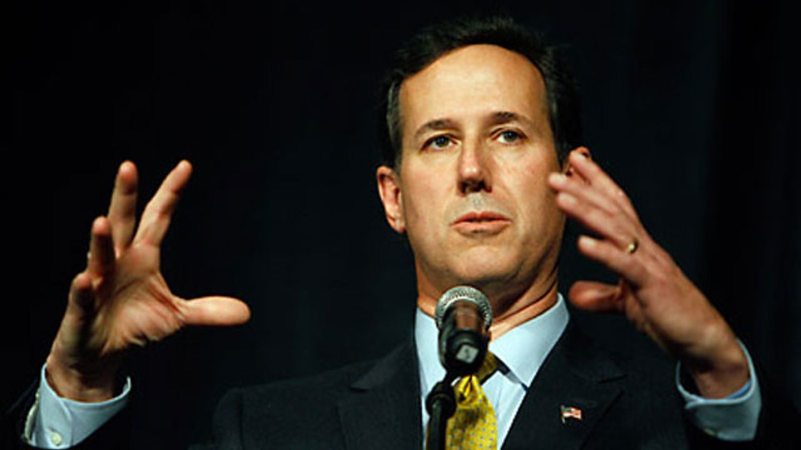 Santorum Says His Base Made Him Do It