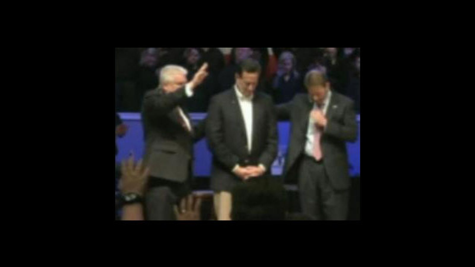 Preacher Calls for Theocracy in America at Santorum Rally