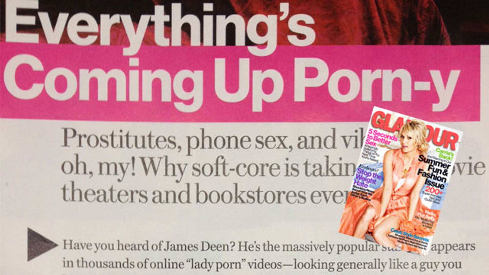 'Glamour' (Sort of) Discovers Porn, Earth Continues to Spin