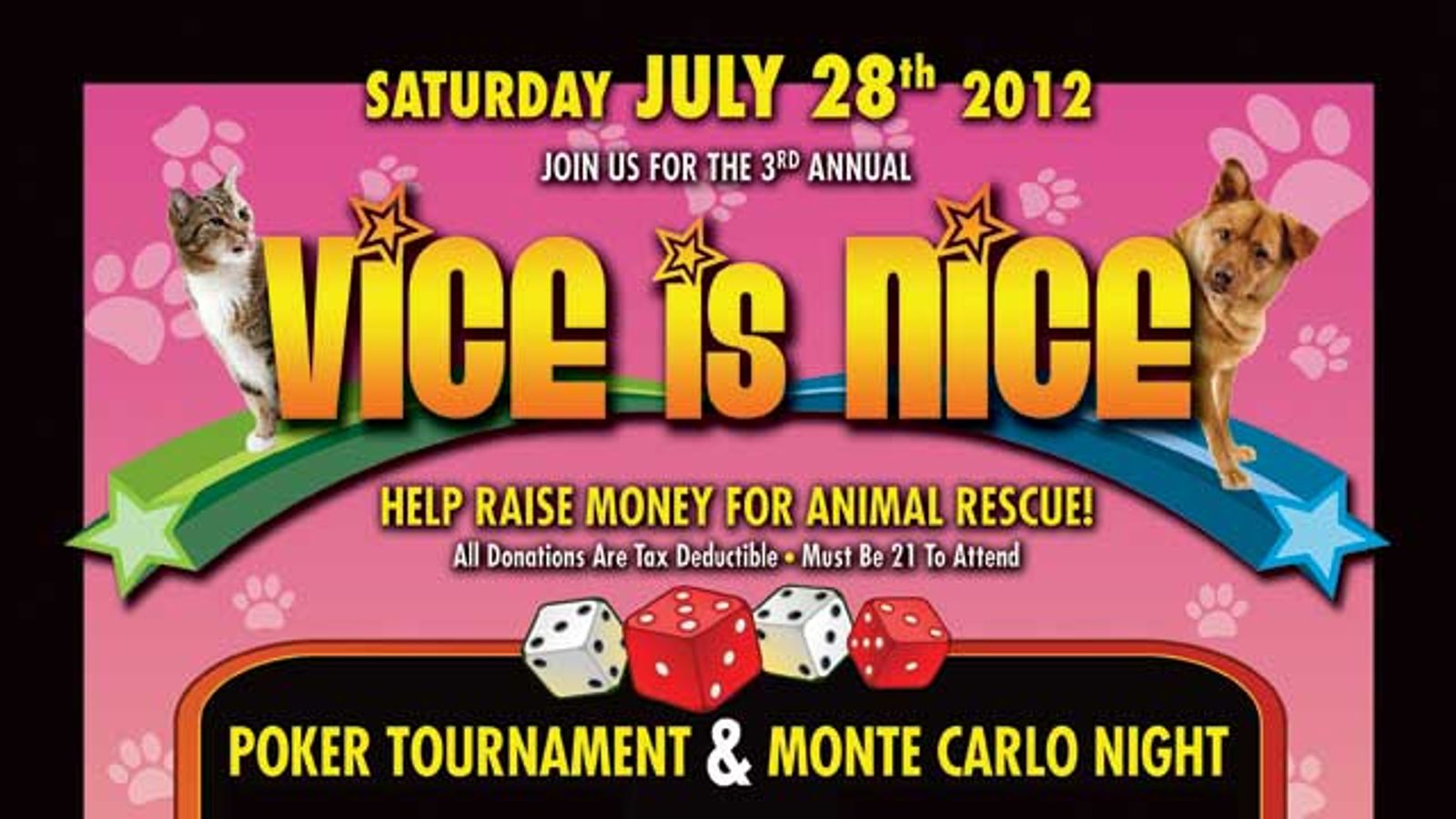 3rd Annual 'Vice Is Nice' Animal Rescue Gala Hatches on July 28