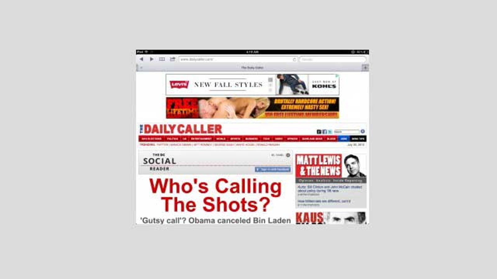 If It's Monday It's 'Daily Caller' Porn Day