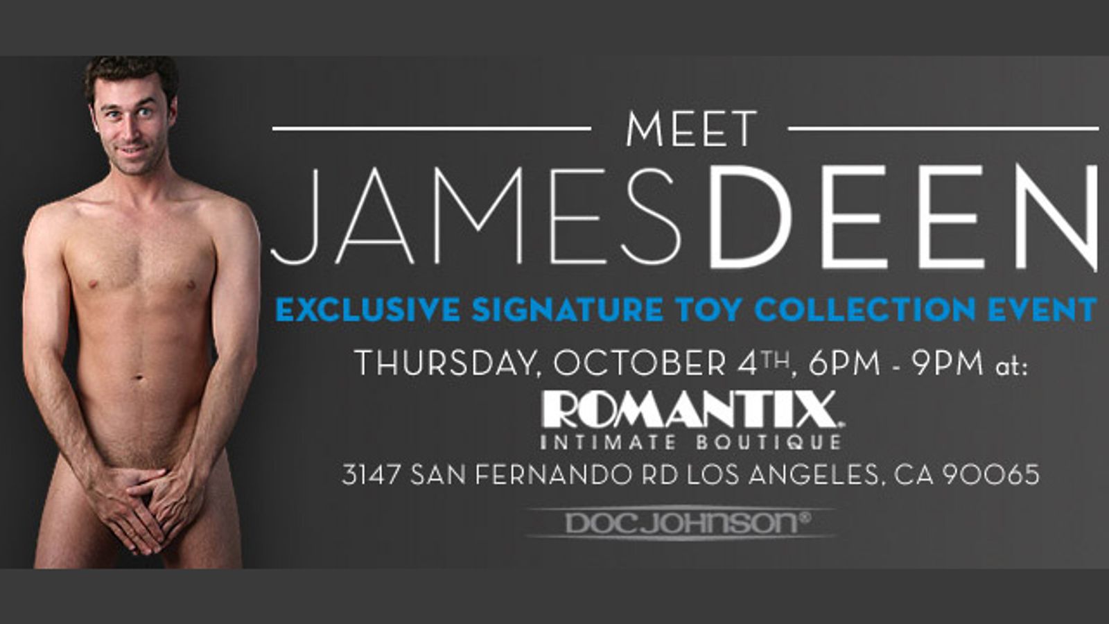 Doc Johnson, Romantix Present Public James Deen Signing Event