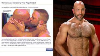 Facebook Censors Photo of Gay Porn Star Kissing Husband