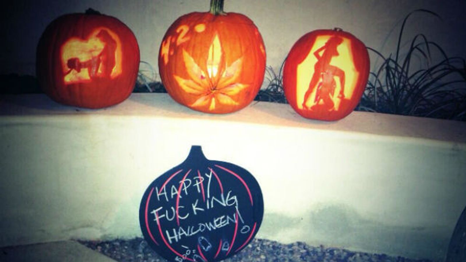 Miley Cyrus Tweets Her Porn, Weed Pumpkins